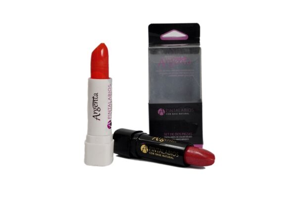 Argenta Cream Red Lipstick Duo - Natural Base & Rich Pigment