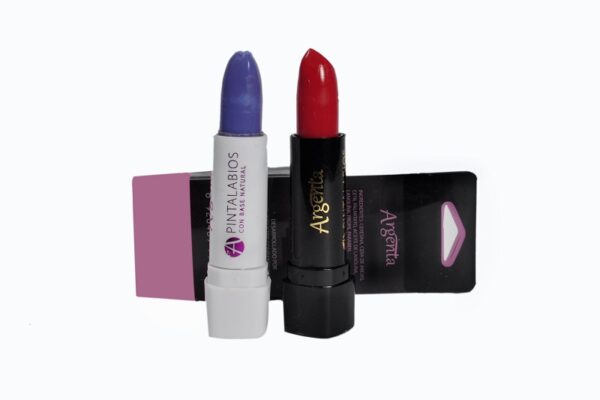 Argenta Cream Lipstick Duo - Vibrant Red and Purple Lip Colors