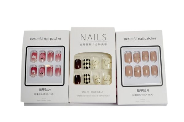 Beautiful Floral & Checkered Nail Patches - Instant Manicure Stickers