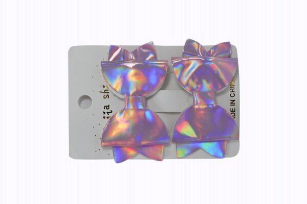 Holographic Bow Hair Clips Shiny and Trendy Hair Accessories